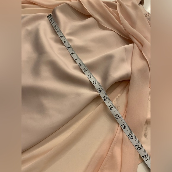 Calvin Klein Chiffon Popover Midi Dress Pale Pink Women’s Size 6 NEW - Picture 6 of 11